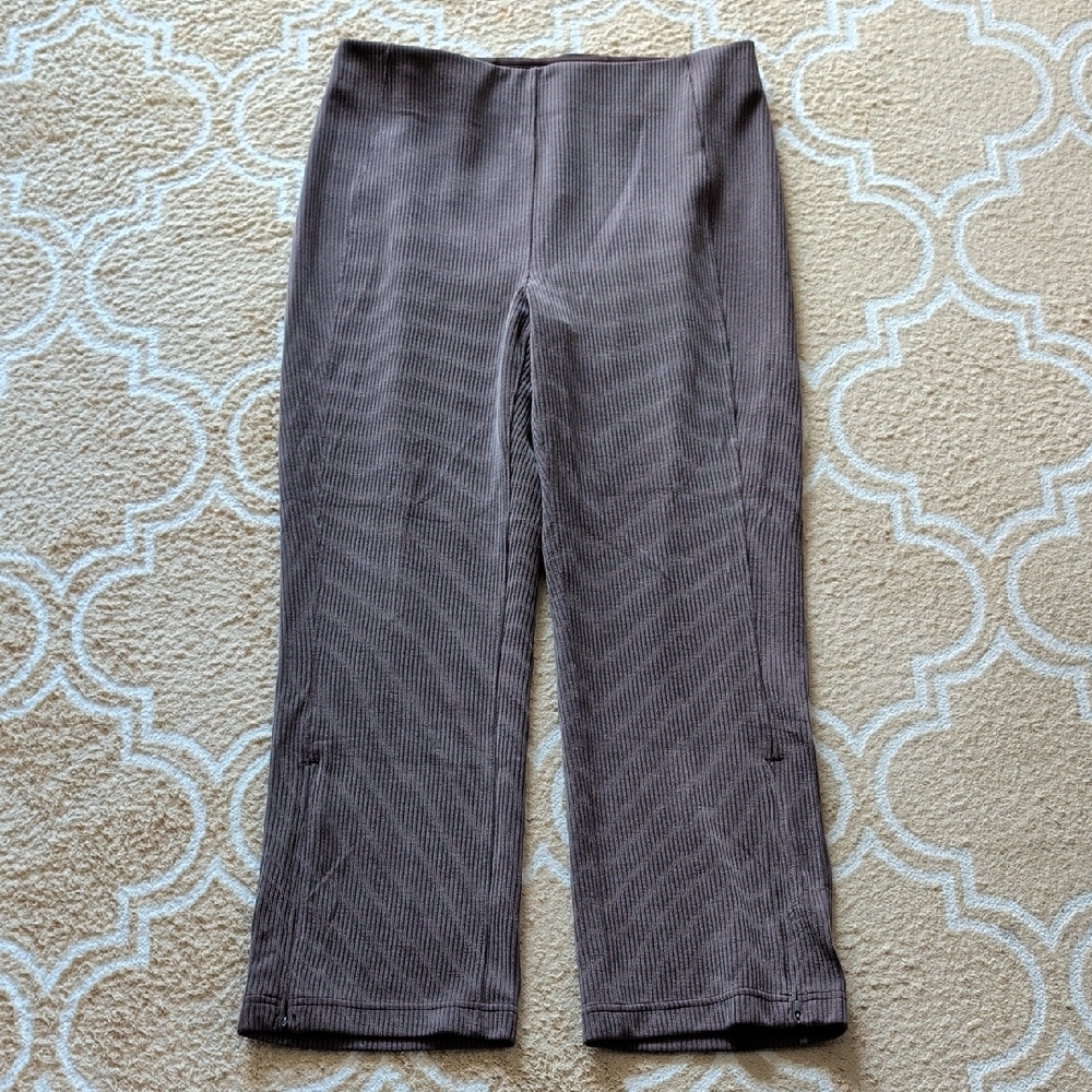 Lululemon Ribbed Softstreme Zip-Leg High-Rise Cropped Pant 25" Espresso NWOT - Picture 4 of 10